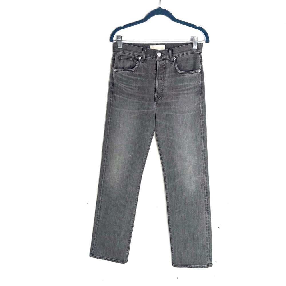 Anthropology CQY Gray High-Rise Slim Straight Leg Tapered Jeans Womens Size 26